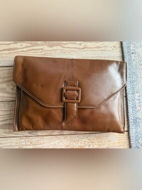 Clemente Brown Genuine Leather Clutch Bag